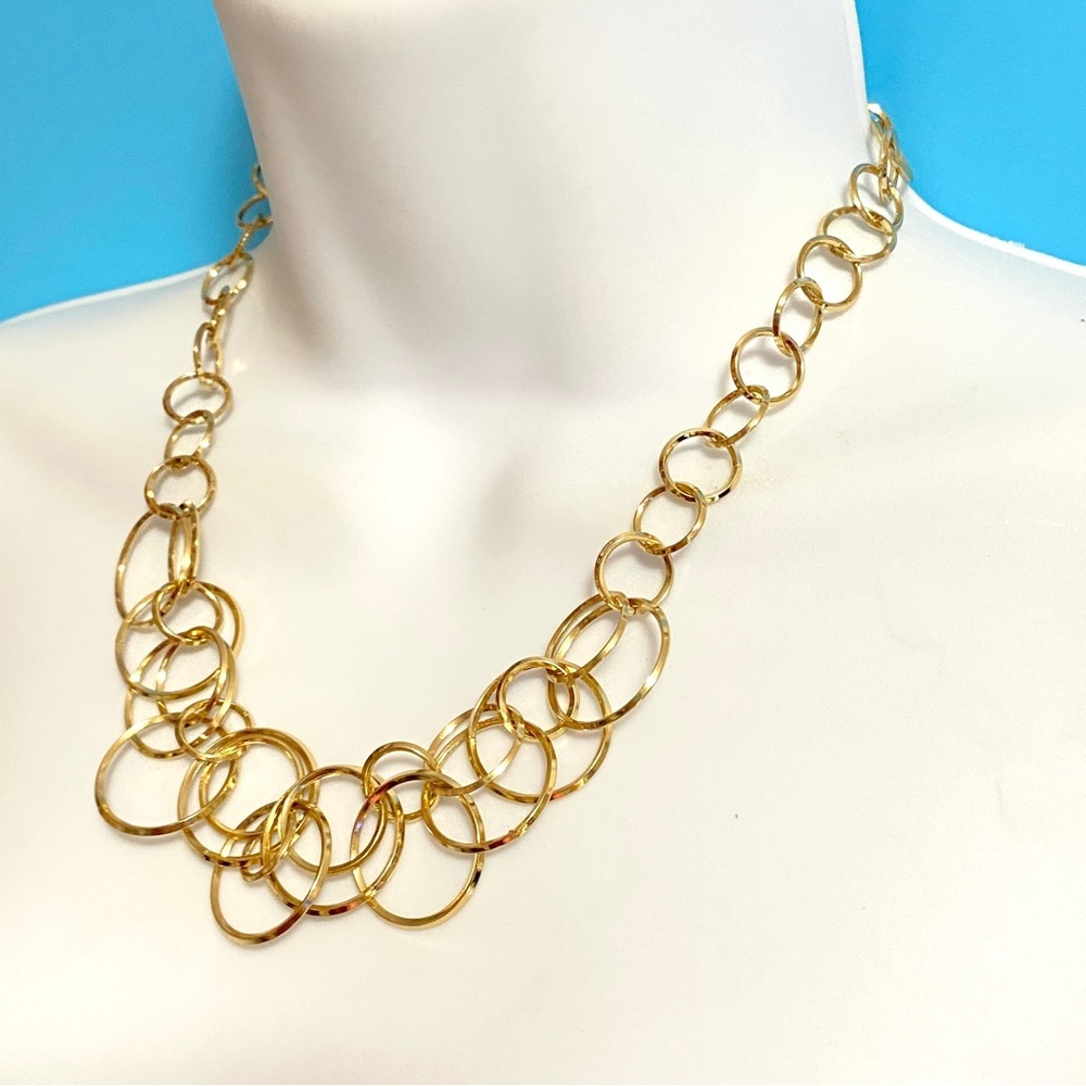 LOFT Gold Tone Gold Links Lightweight Chain Necklace